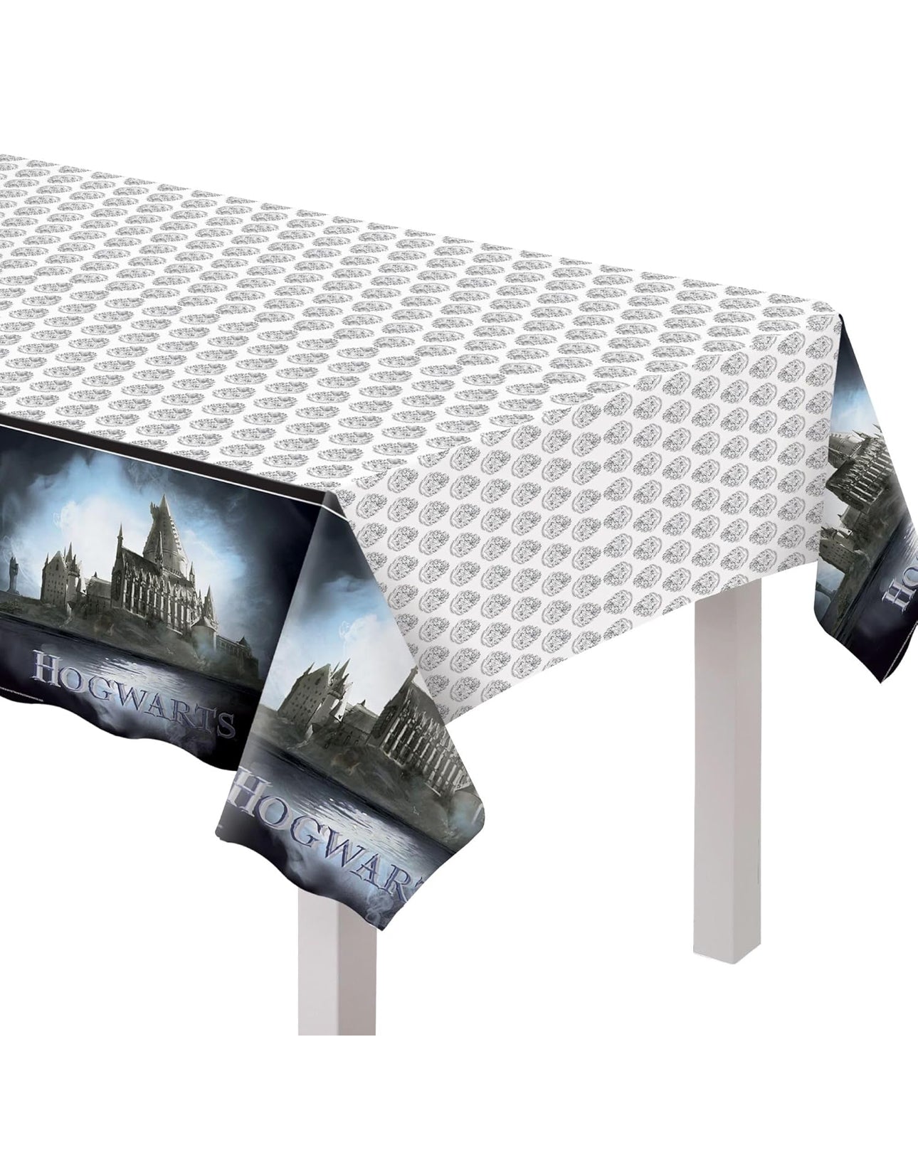 Multicolor Plastic Table Cover, 54" x 96" (1 Pc.) - Perfect Spooky Party Decor for Kids & Adults, Harry Potter