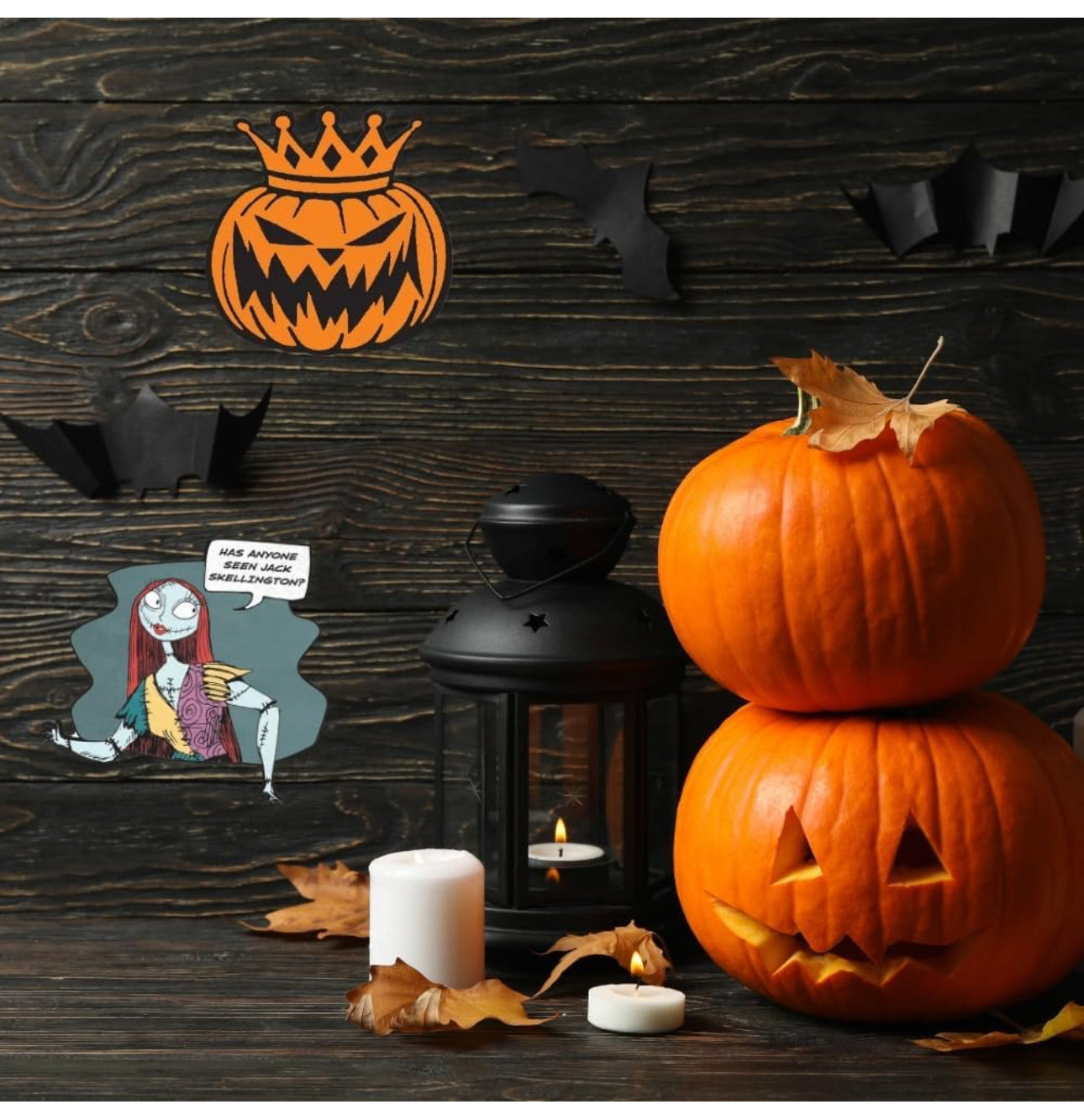 Nightmare Before Christmas Multicolor Paper Cutouts (6" - 11") 12-Piece Set - Perfect for Halloween and Holiday Decorations