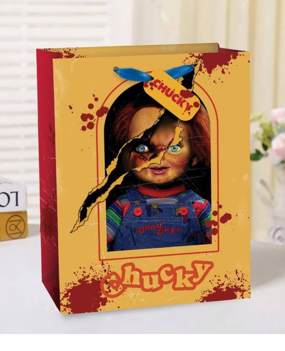 Creepy Red & Yellow Chucky Medium Gift Bag - 9" X 7" (1 Pc.)