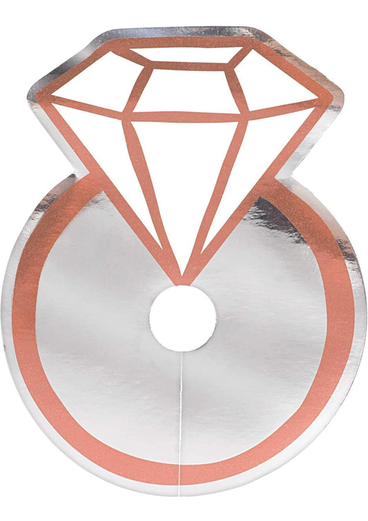 Customizable Foil Board Bride's Ring Glass Tags - 4" x 3.25", 18 Pieces
