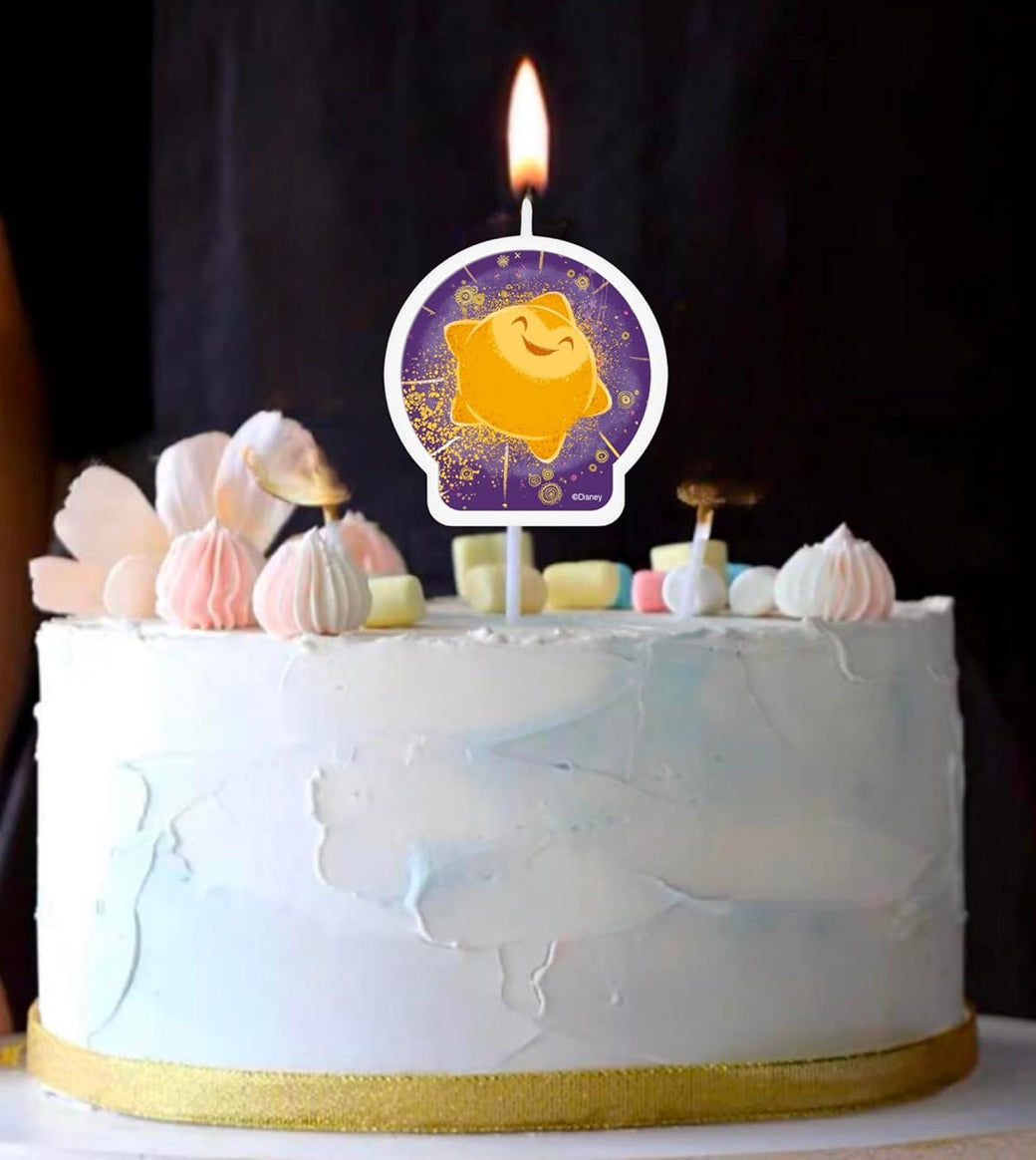 Birthday Candle - 2.6" x 2.4" - Unique, Long-lasting & Eye-catching Design - wish theme