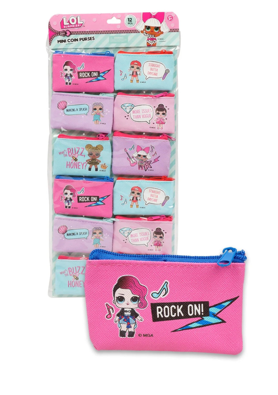 LOL Mini Coin Purse, 12-Piece, Multicolor