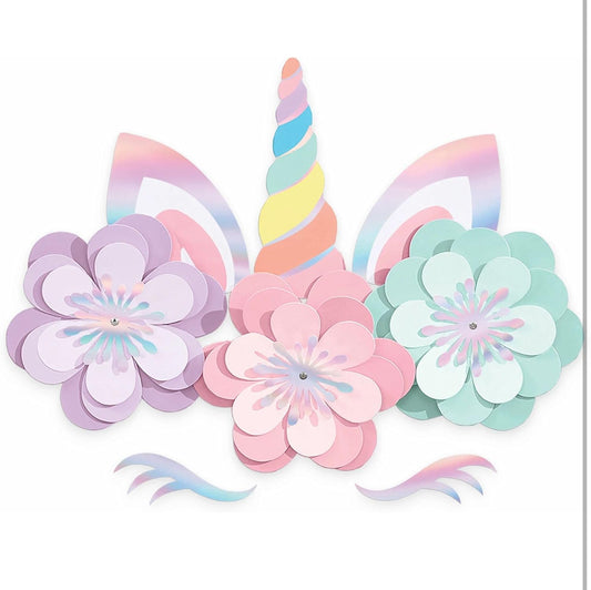 Unicorn Wall Decoration Kit | Multicolor | 1 Set